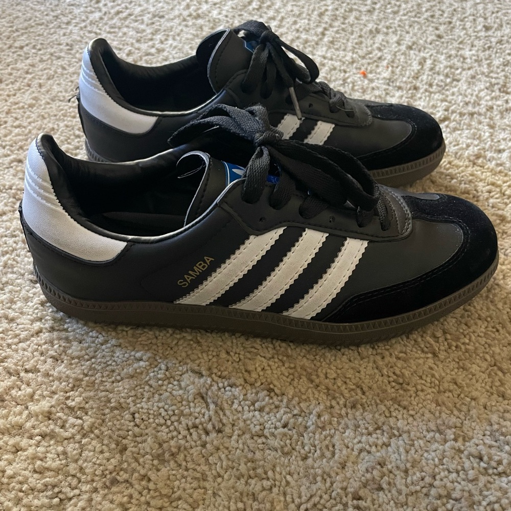 Adidas Samba Black, White, and Gray Sneakers